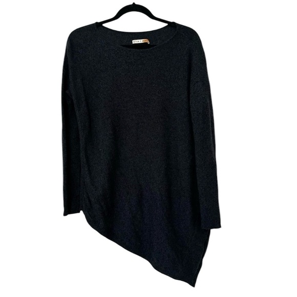 Alice + Olivia Wool Angora Asymmetric Hem Sweater - Picture 1 of 7